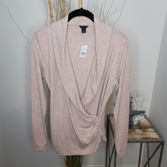Ann Taylor Tops - Ann Taylor NWT Faux Wrap Ruched Blouse Womens Small